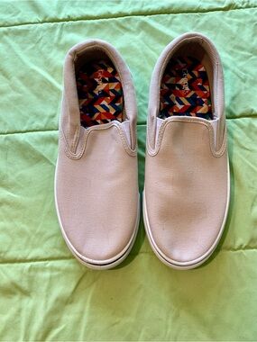 George Men's Light Beige Canvas Slip-On Loafers